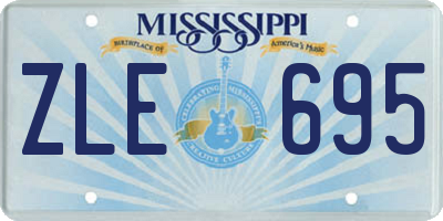 MS license plate ZLE695