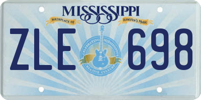 MS license plate ZLE698