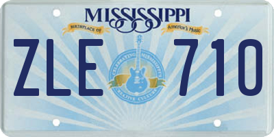 MS license plate ZLE710