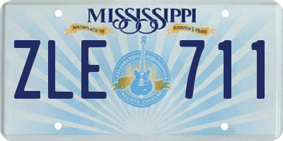 MS license plate ZLE711