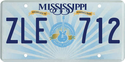 MS license plate ZLE712