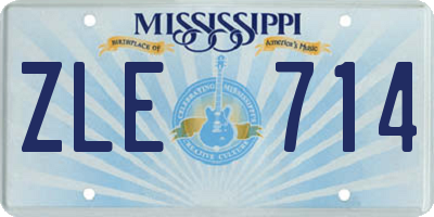 MS license plate ZLE714