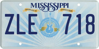 MS license plate ZLE718
