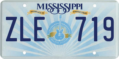 MS license plate ZLE719