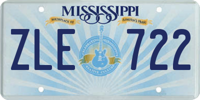 MS license plate ZLE722