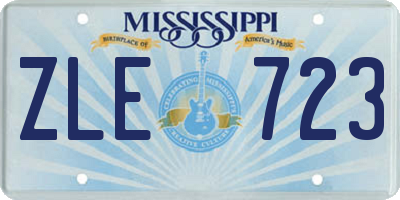 MS license plate ZLE723