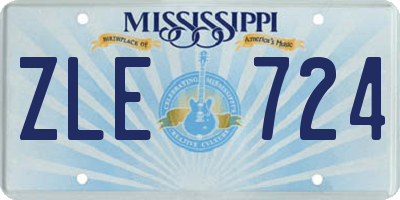 MS license plate ZLE724