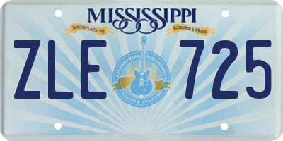 MS license plate ZLE725