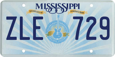 MS license plate ZLE729