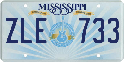 MS license plate ZLE733