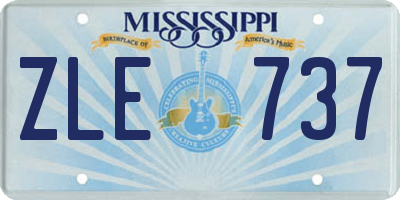 MS license plate ZLE737