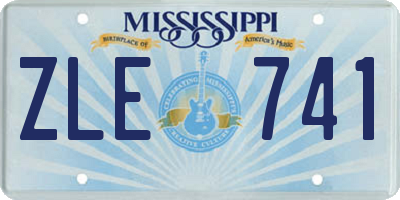 MS license plate ZLE741