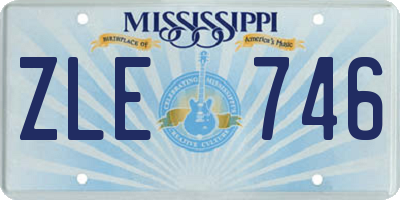 MS license plate ZLE746