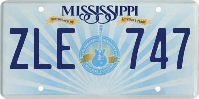 MS license plate ZLE747