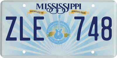 MS license plate ZLE748