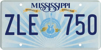 MS license plate ZLE750