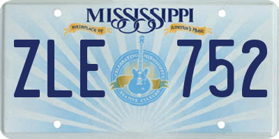 MS license plate ZLE752