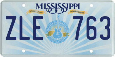 MS license plate ZLE763