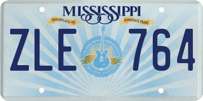 MS license plate ZLE764