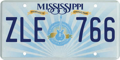 MS license plate ZLE766