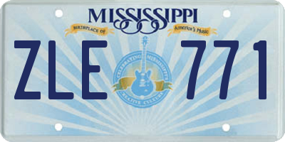 MS license plate ZLE771
