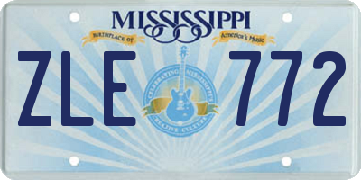 MS license plate ZLE772