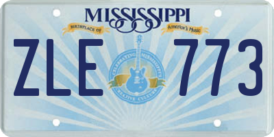 MS license plate ZLE773