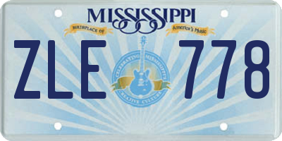 MS license plate ZLE778