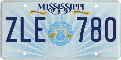 MS license plate ZLE780