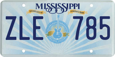 MS license plate ZLE785