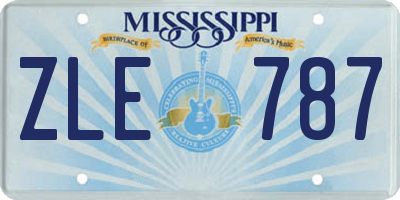 MS license plate ZLE787