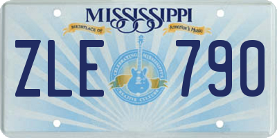 MS license plate ZLE790