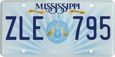 MS license plate ZLE795