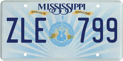 MS license plate ZLE799