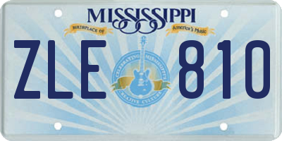 MS license plate ZLE810