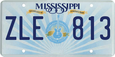 MS license plate ZLE813