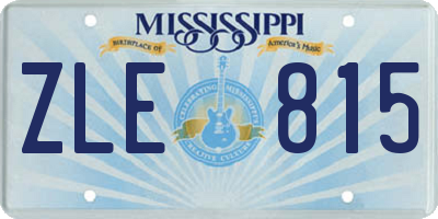 MS license plate ZLE815