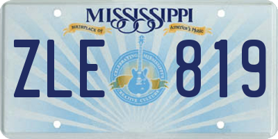 MS license plate ZLE819