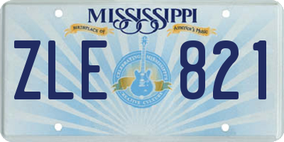 MS license plate ZLE821
