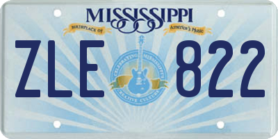 MS license plate ZLE822