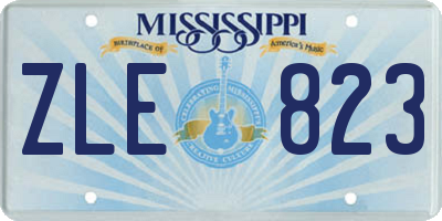 MS license plate ZLE823