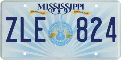 MS license plate ZLE824