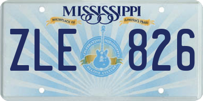 MS license plate ZLE826