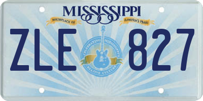 MS license plate ZLE827