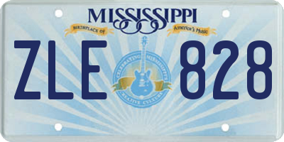 MS license plate ZLE828