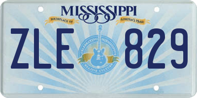 MS license plate ZLE829