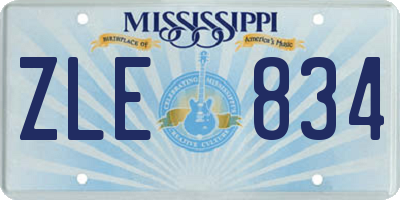 MS license plate ZLE834