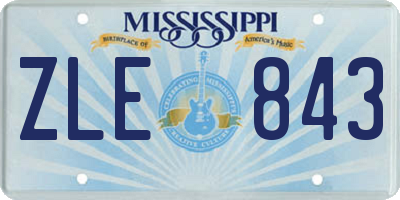 MS license plate ZLE843