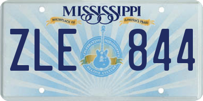 MS license plate ZLE844