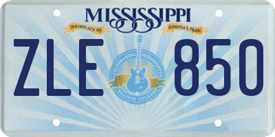 MS license plate ZLE850